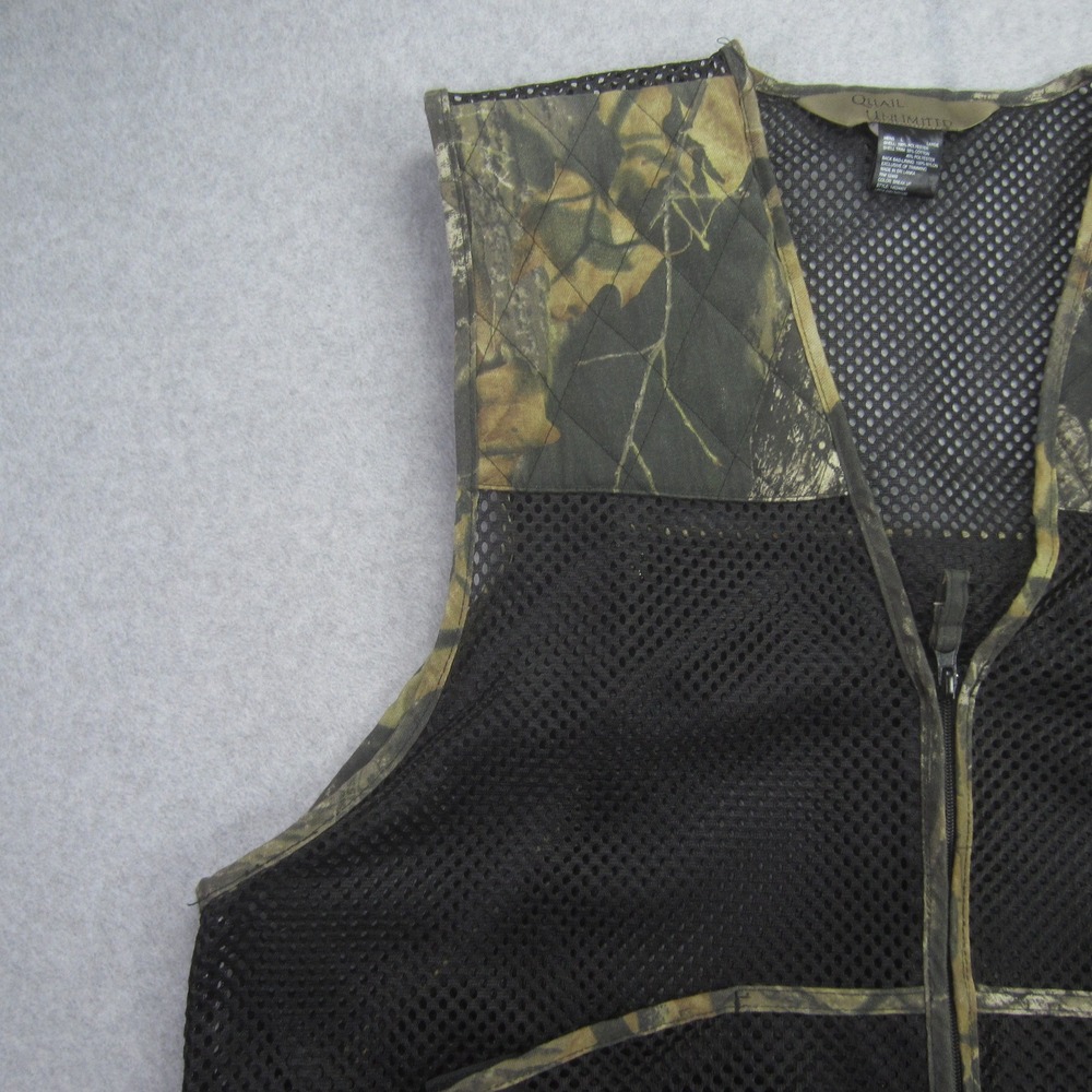 Quail Unlimited Mens Large Mesh Hunting Vest Mossy‎ Oak Break Up Camo Shooting - Picture 3 of 13